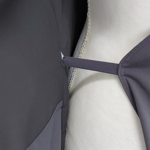 Wilfred Aritzia Astere FauxWrap Midi Dress Gray Sz M H - Picture 11 of 14